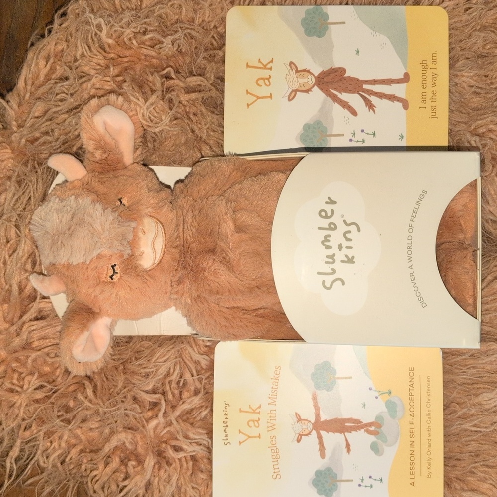 Slumberkins Yak Kin Plush Toy Book Affirmation Card Sold Out New Confidence Crew